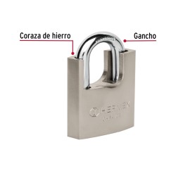 Candado de hierro 70 mm con coraza. llave anti.ganzúa