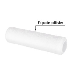 Felpa para rodillo. 9 x 3.8". superficies lisas. Pretul