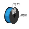 Carrete con 100 m de hilo para pesca azul calibre 0.60 mm