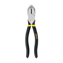 Pinza para electricista 8" uso rudo. mango de PVC. Pretul