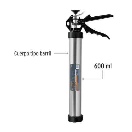 Pistola calafateadora para salchicha de 600 ml. Truper