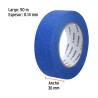 Cinta masking tape azul de 1.1.2" x 50 m para pintor. Truper