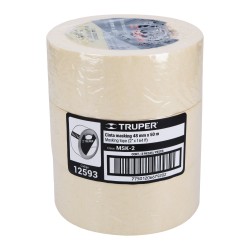 Cinta masking tape de 2" x 50 m. Truper