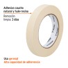 Cinta masking tape de 1.2" x 50 m. Truper