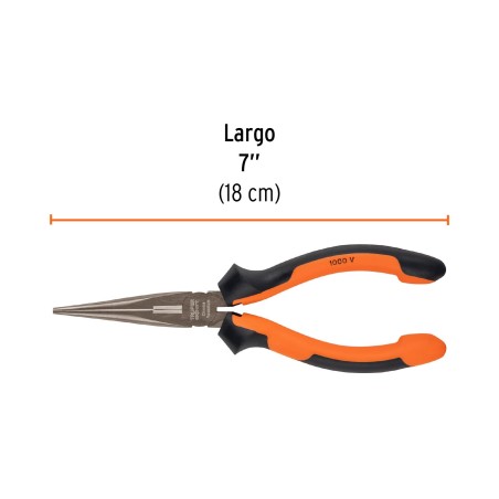 Pinza punta y corte 7" mango Comfort Grip. Truper Expert