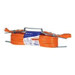 Extensión eléctrica de uso rudo 15 m 2x16 AWG. Volteck